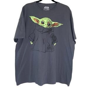 Star Wars Mad Engine Gray Baby Yoda T Shirt 2X